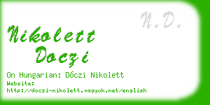 nikolett doczi business card