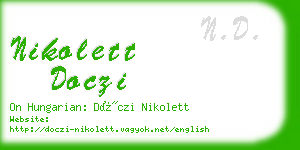 nikolett doczi business card